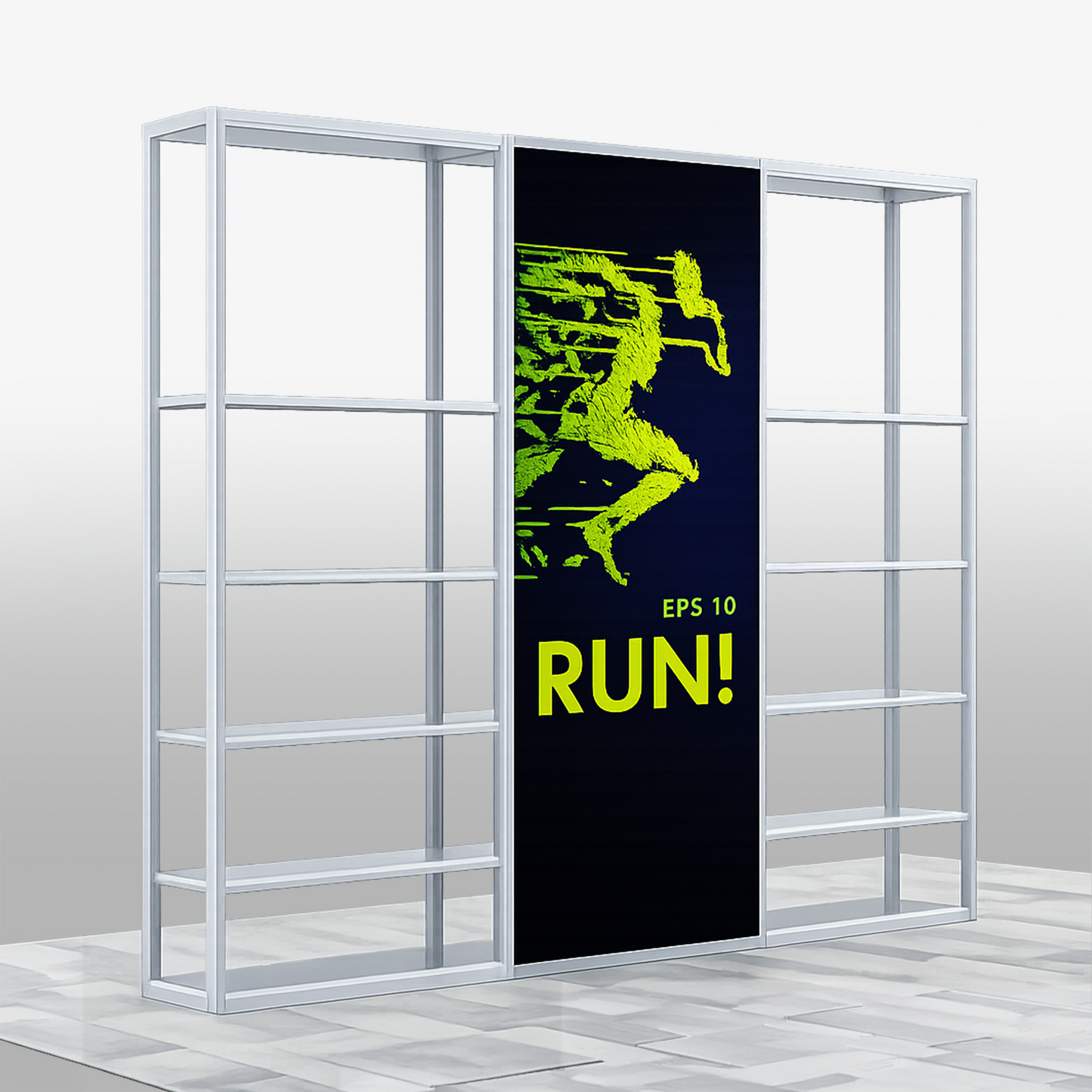 Front Side Custom Graphics for Modular Rack Single Frame