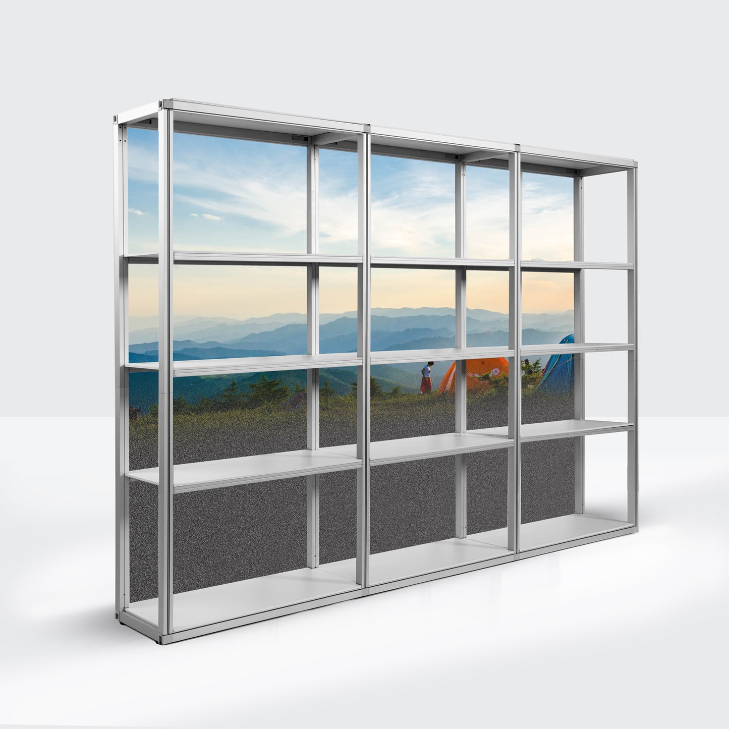 Background Custom Graphics for Modular Rack Three Section 8ft