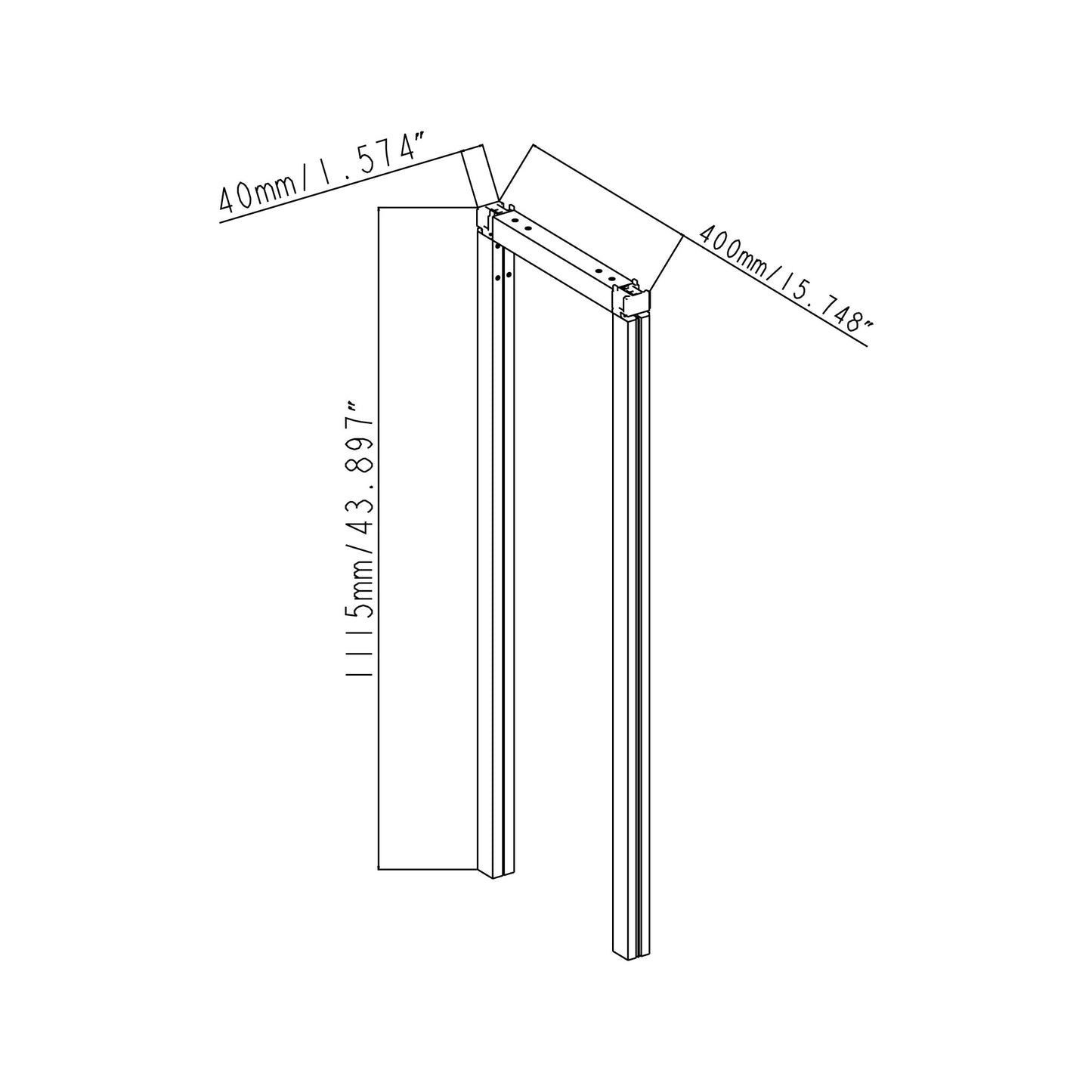 Modular Rack Frame Side - Top