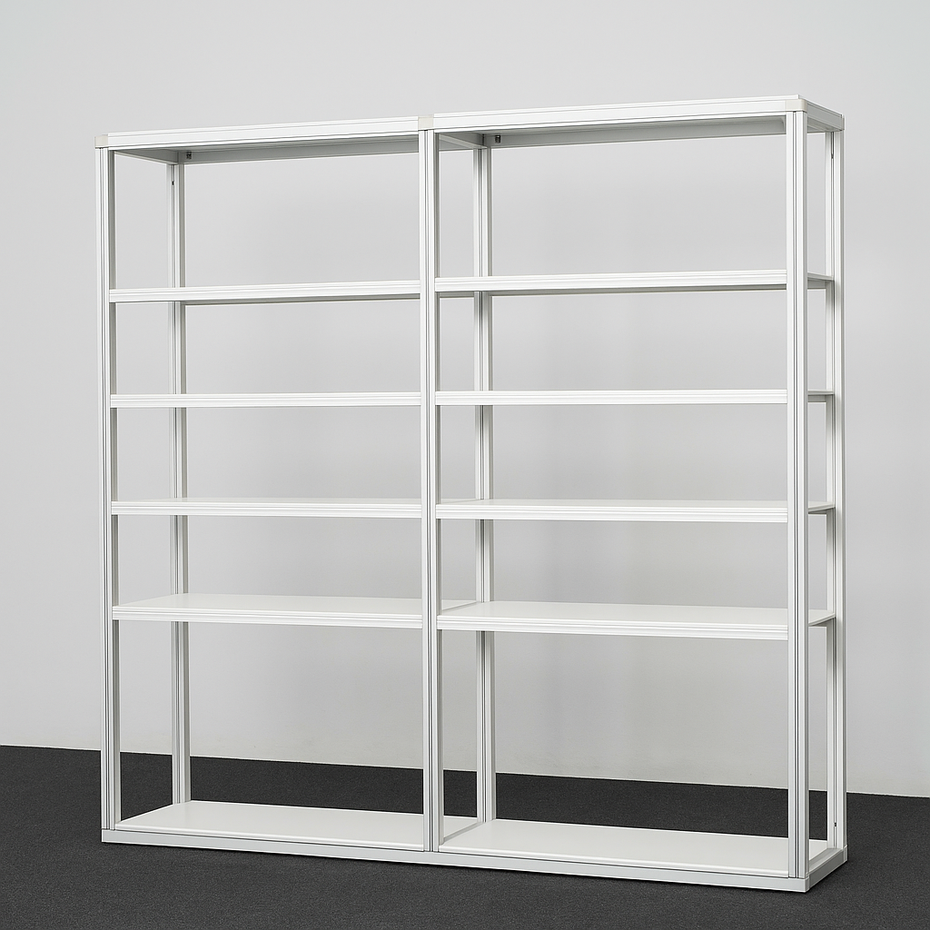 Modular Rack Two Section - 5 Tier Frame with Panels