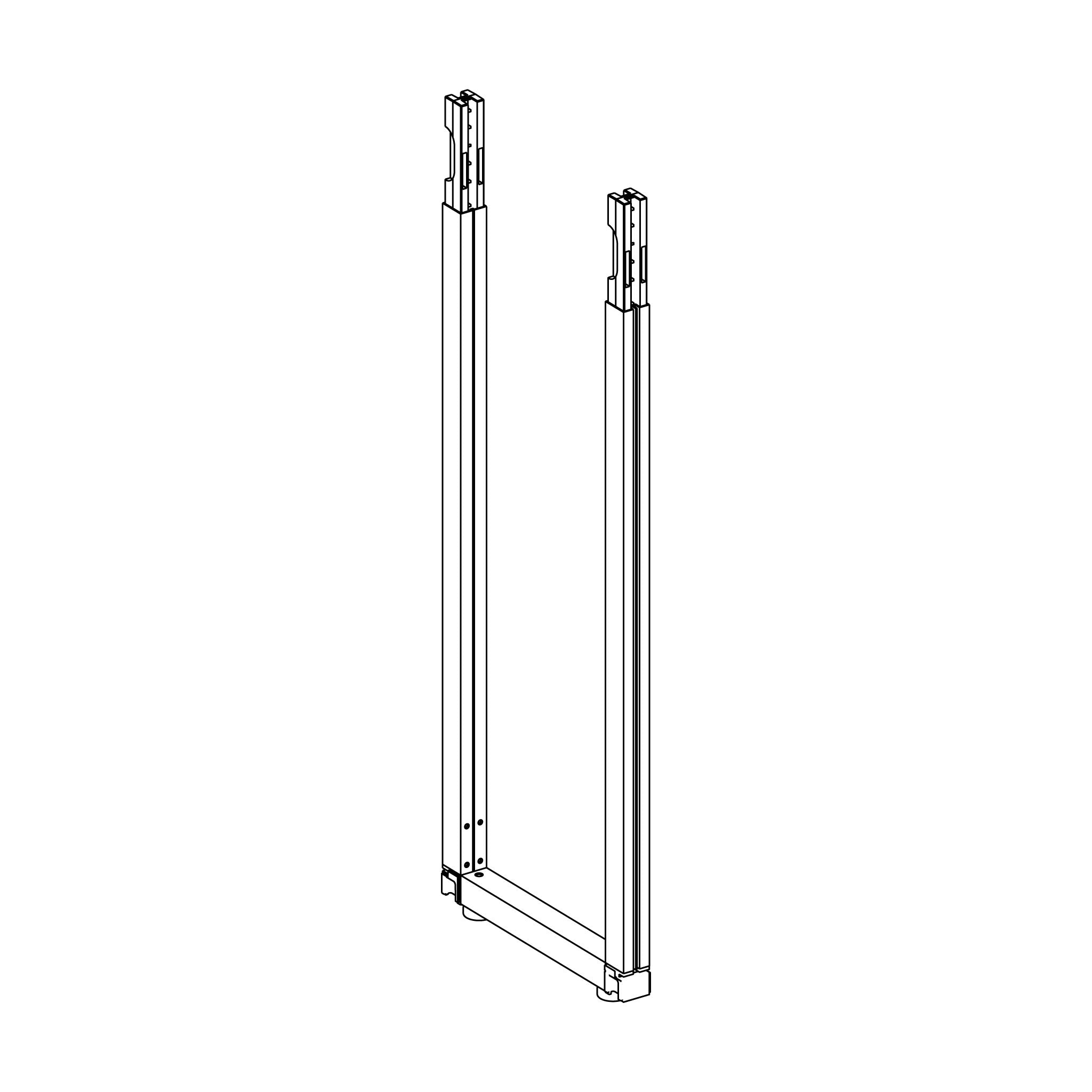 Modular Rack Frame Side - Bottom